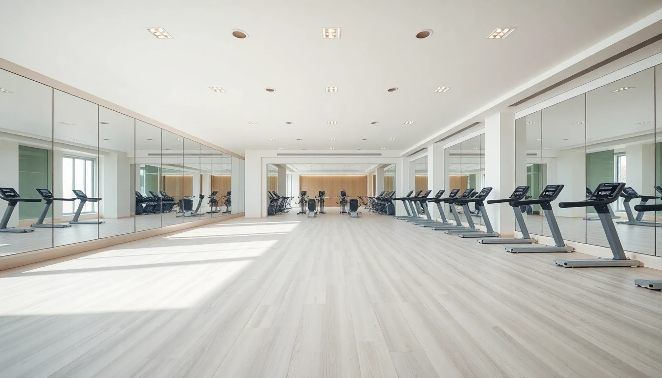 清潔感あふれる女性専用のジム内観